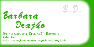 barbara drajko business card